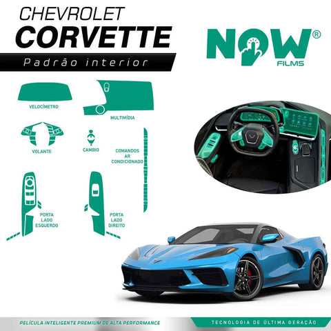 Kit Película Proteção Interna CHEVROLET CORVETTE a partir 2020