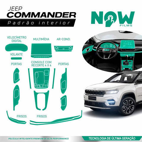 Kit Película Proteção Interna JEEP COMMANDER 4X4 (A PARTIR DE 2021)