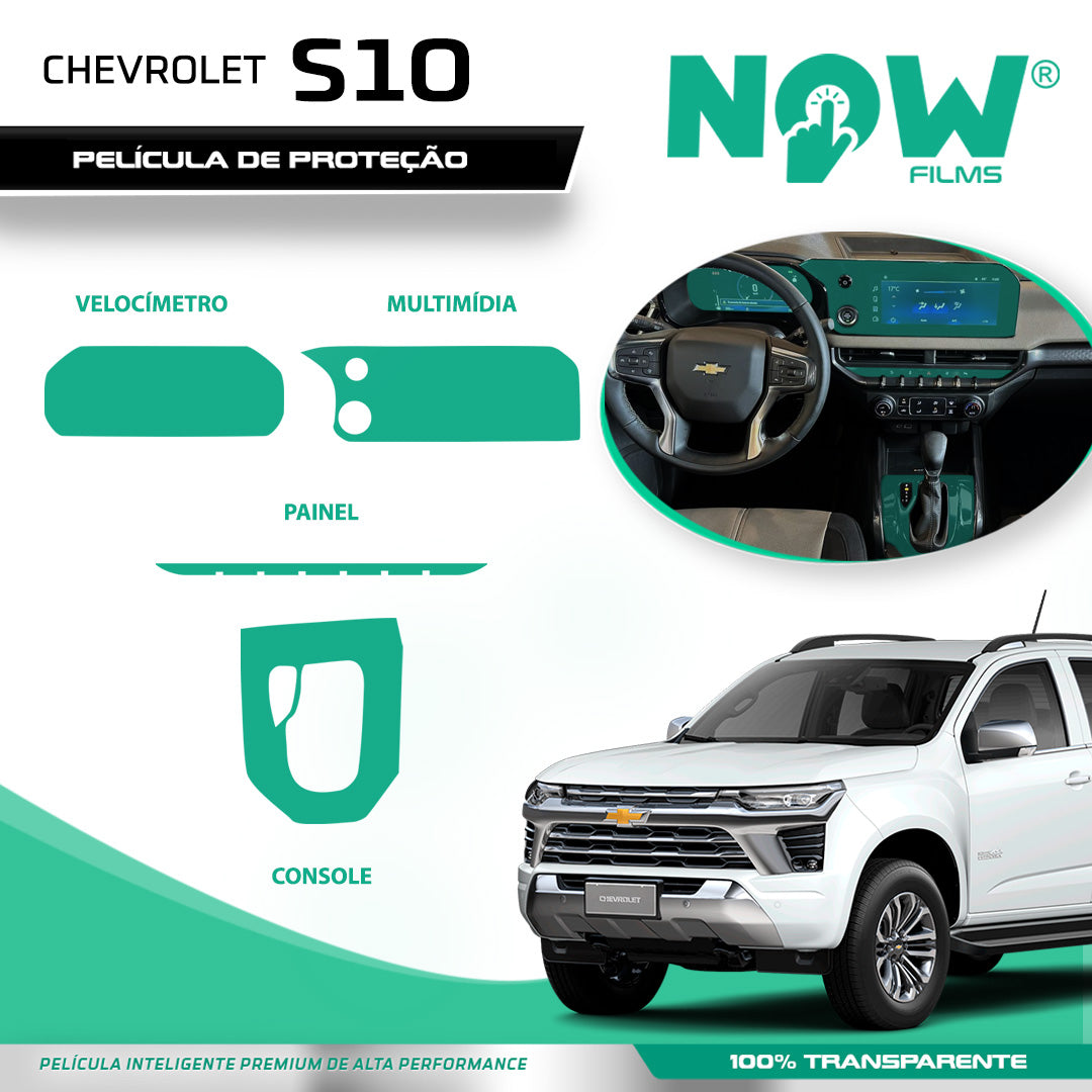 Kit Película Proteção interna CHEVROLET S10 a partir 2025