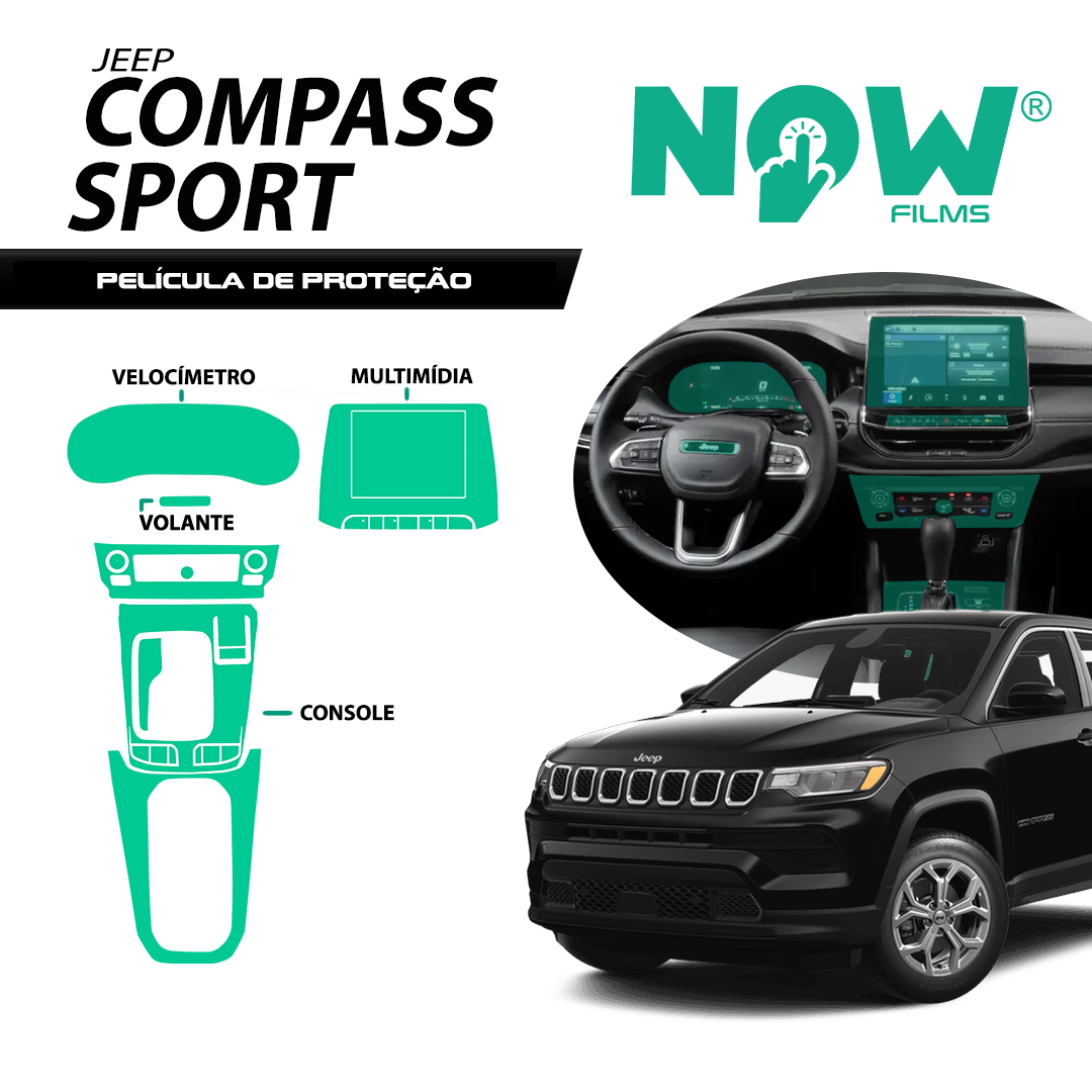 Kit Película Proteção JEEP COMPASS SPORT a partir 2025