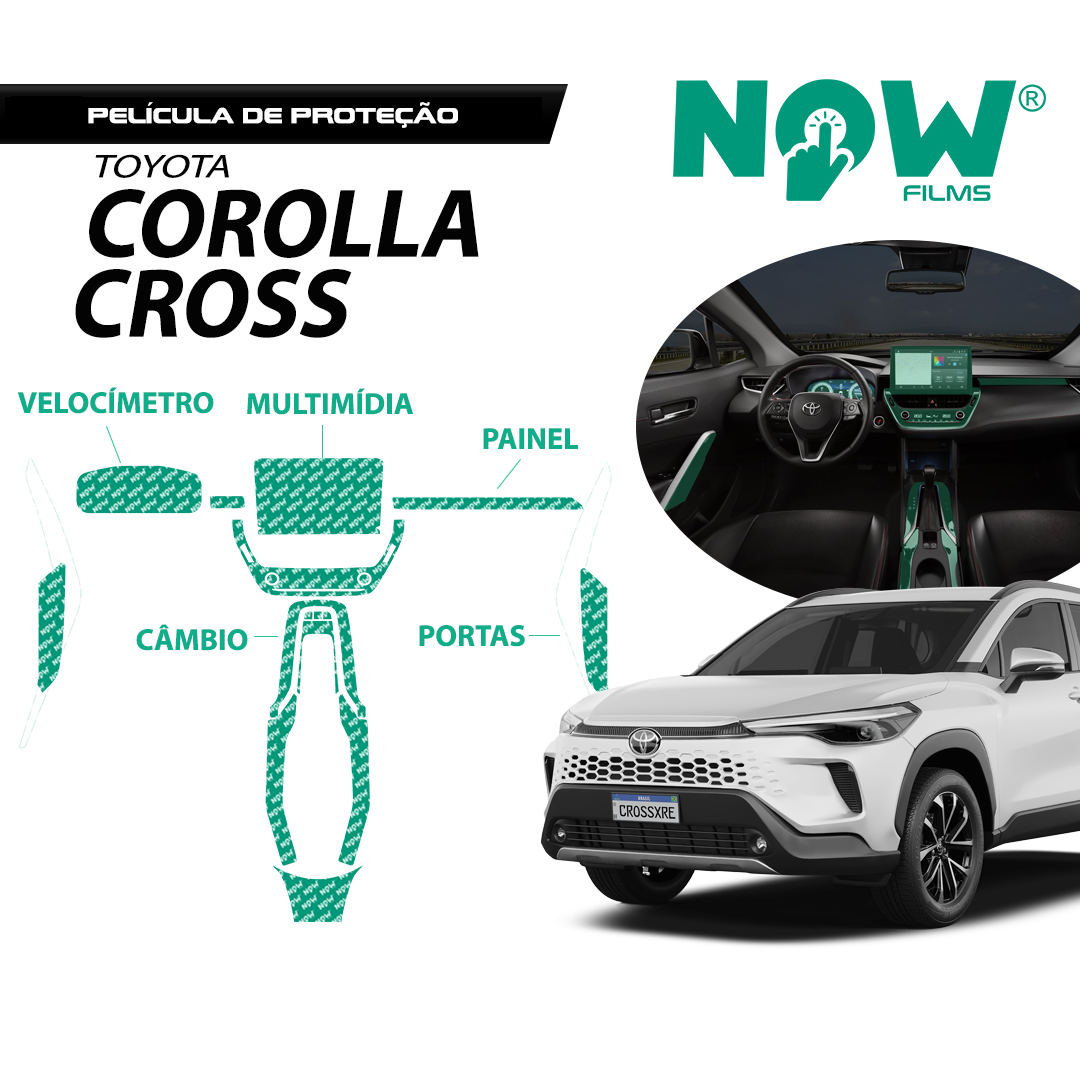 Kit Película Proteção TOYOTA COROLLA CROSS a partir 2025