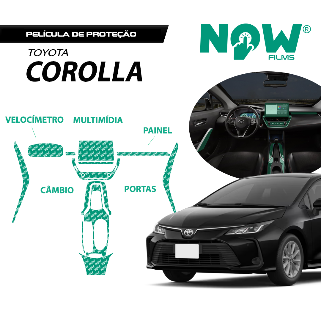 Kit Película Proteção interna TOYOTA COROLLA a partir 2025