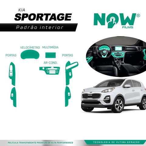 Kit Película Proteção Interna KIA SPORTAGE (2018 À 2022)