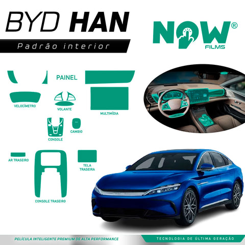Kit Película Proteção Interna PROLINE BYD HAN a partir 2022