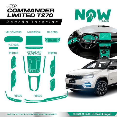 Kit Película Proteção Interna JEEP COMMANDER LIMITED T270