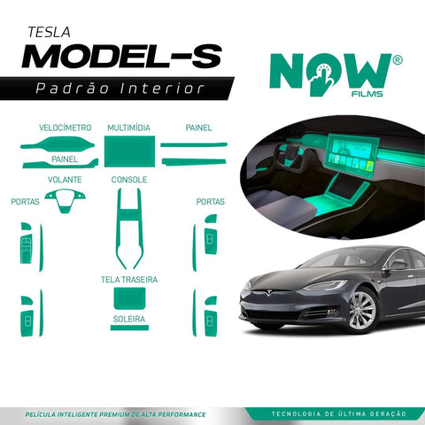 Kit Película Proteção Interna TESLA MODEL S (A PARTIR DE 2021)