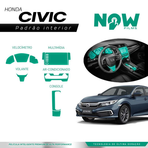 Kit Película Proteção Interna HONDA CIVIC (2019 À 2022)