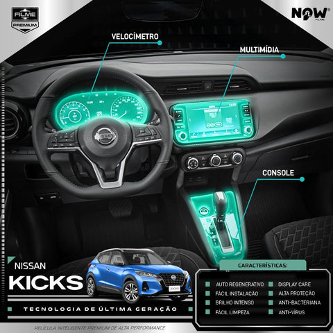 Kit Película Proteção NISSAN KICKS EXC / ADV (A PARTIR 2022)