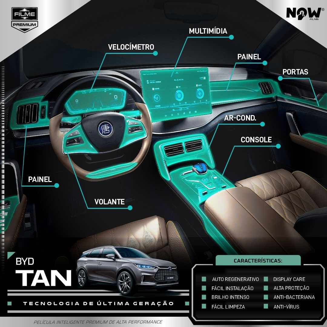 Kit Película Proteção Interna PROLINE BYD TAN a partir 2022